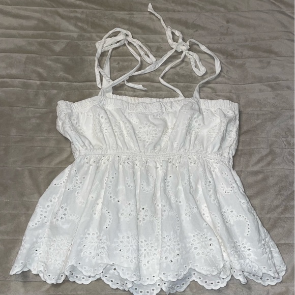 American Eagle White Tank Top XL - Picture 2 of 3